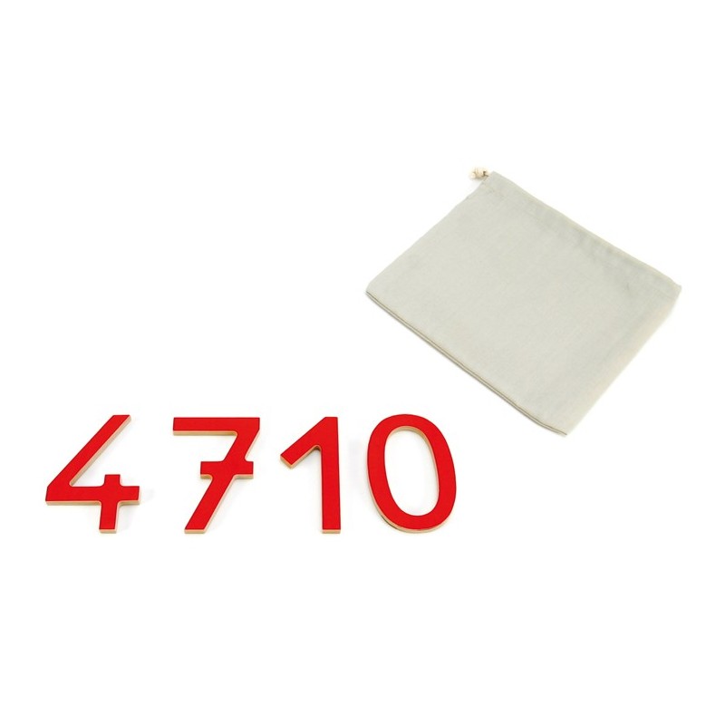 Plywood digits printed RED Plywood digits printed RED