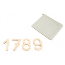 Sperrholzziffern Druckschrift Natur