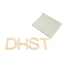 Plywood uppercase letters nature