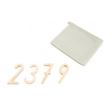 Plywood digits cursive nature