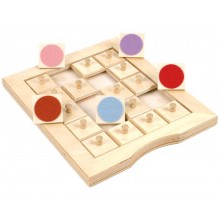 Combination sliding and turn-up game