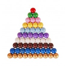 farbige Perlentreppe 8 mm Holzperlen