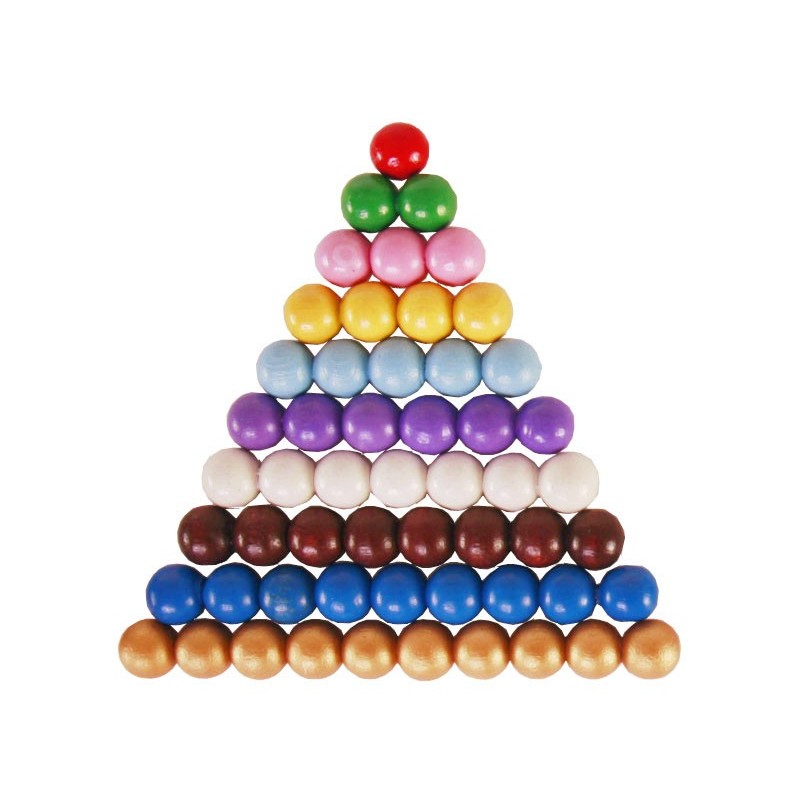 colored pearl staircase 8 mm wooden beads