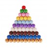 colored pearl staircase 8 mm wooden beads