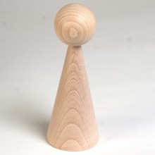 WOODEN CONE 16 cm NATURAL