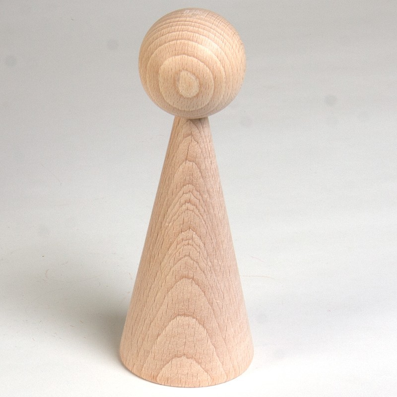 WOODEN CONE 16 cm NATURAL