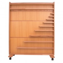 Bead Material Cabinet with castors---beech wood