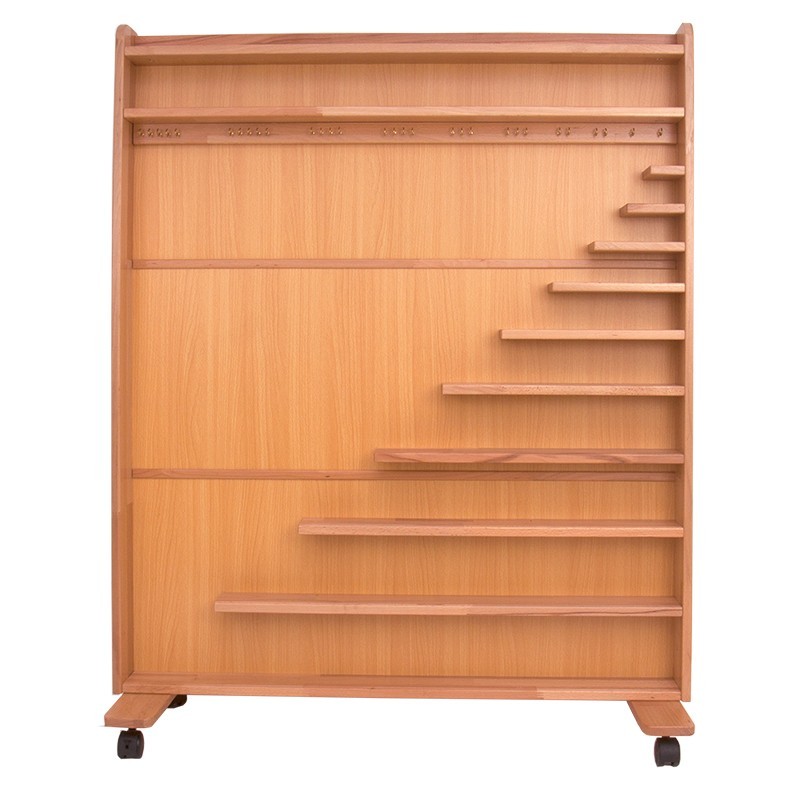 Bead Material Cabinet with castors---beech wood