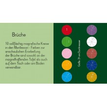 Fraction computing circles in Montessori colors