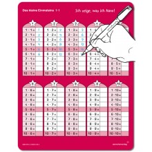 The small multiplication table + pen