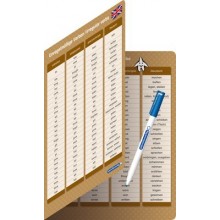 irregular verbs - folding card + pen