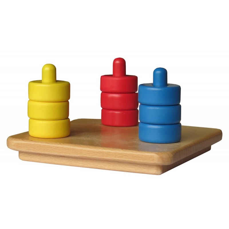 Farebné disky na farebných vertikálnych čapoch Farebné disky na farebných vertikálnych čapoch