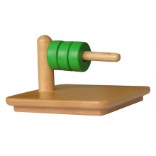 discs on horizontal dowel