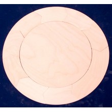 Wooden tablets circle 10 pieces
