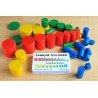 Colored cylinders - task cards