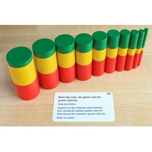 Colored cylinders - task cards