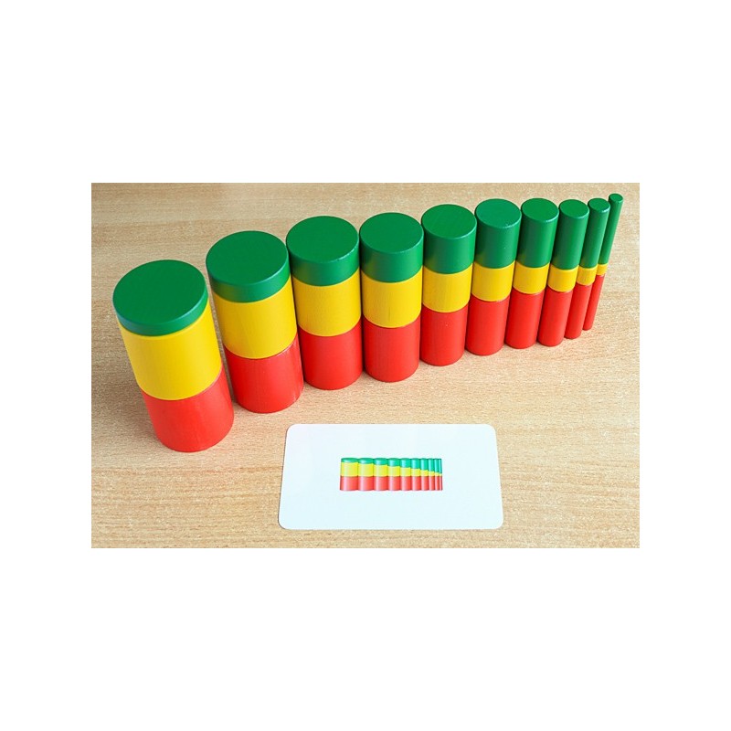 Colored cylinders - task cards