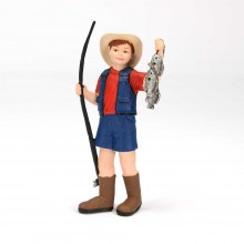 Junge Tobi mit Angel handbemalt