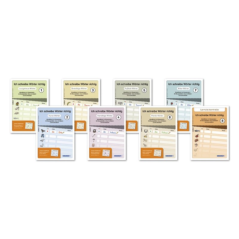 8 Lernzielkontrollen: Ich schreibe Wörter richtig 8 Lernzielkontrollen: Ich schreibe Wörter richtig