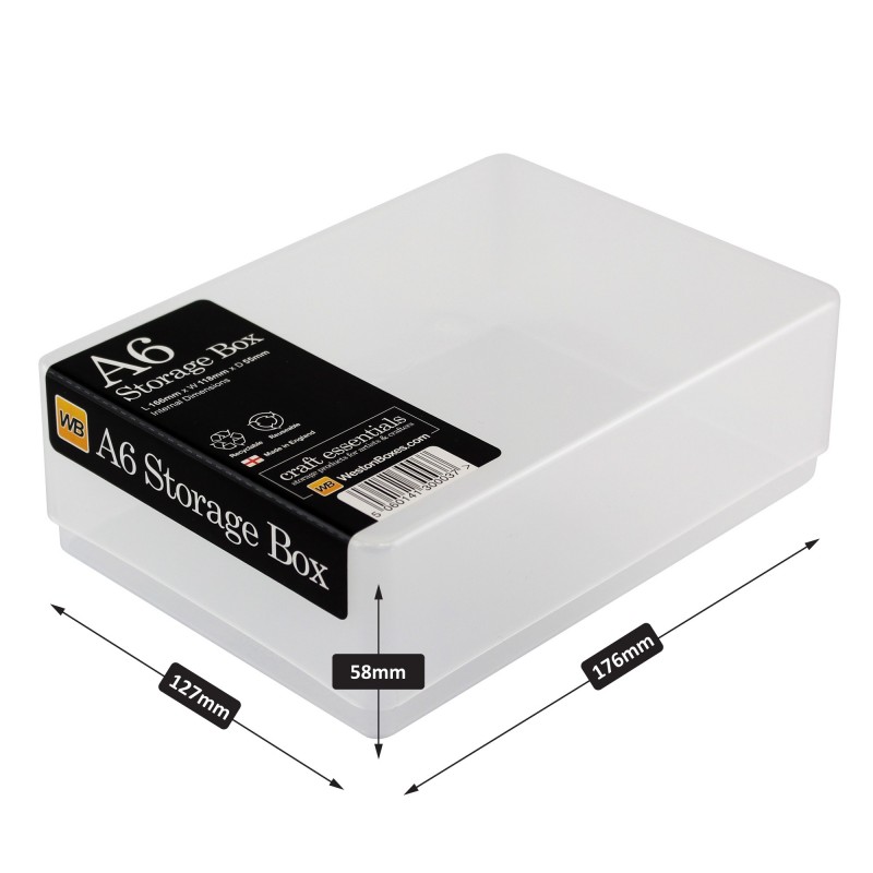 Transparent plastic box A6