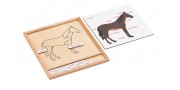 Colored animal puzzle activity set -horse