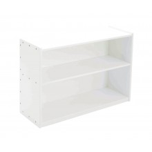 Shelf 2 compartments with rear wall WHITE