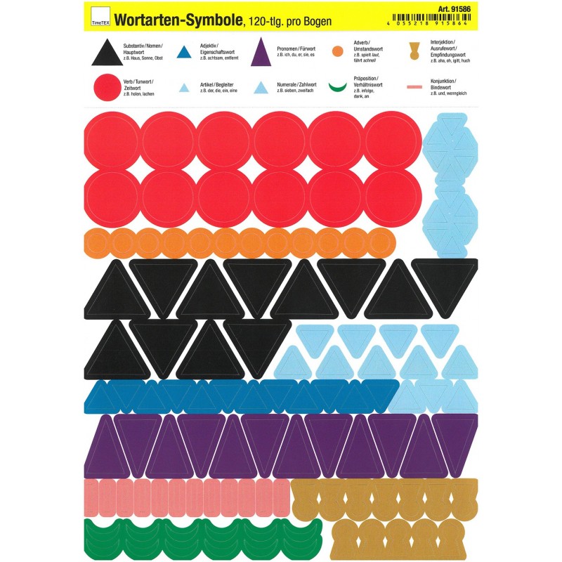 Wortsymbole aus Pappe Wortsymbole aus Pappe