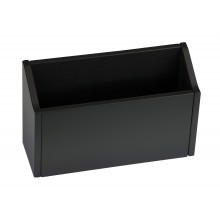 File box made of wood C6 narrow, black