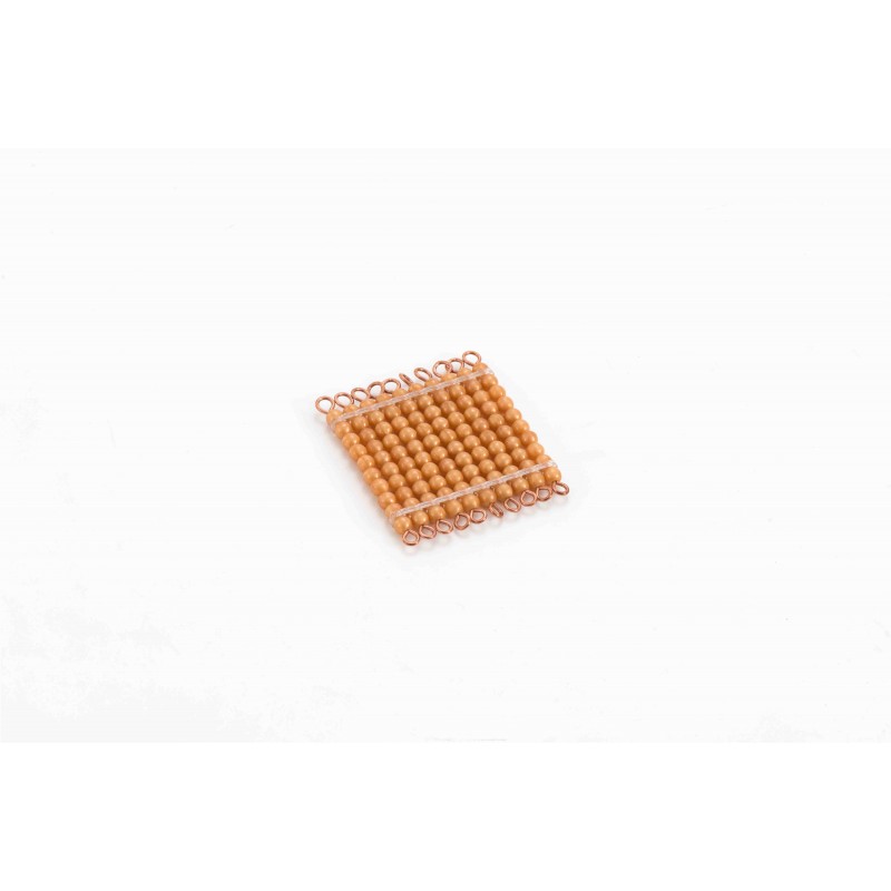Golden Bead Square Of 100, Individual Beads