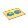 Puzzle Map of The World Parts (Asia)---beech wood frame