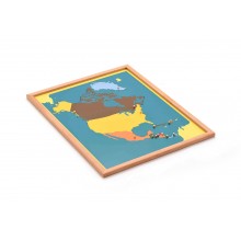 Puzzle Map of North America---beech wood frame