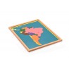Puzzle Map of South America---beech wood frame