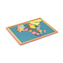 Puzzle Map of Africa---beech wood frame