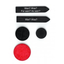 sentence analysis set -including one board and one box with insets - German version