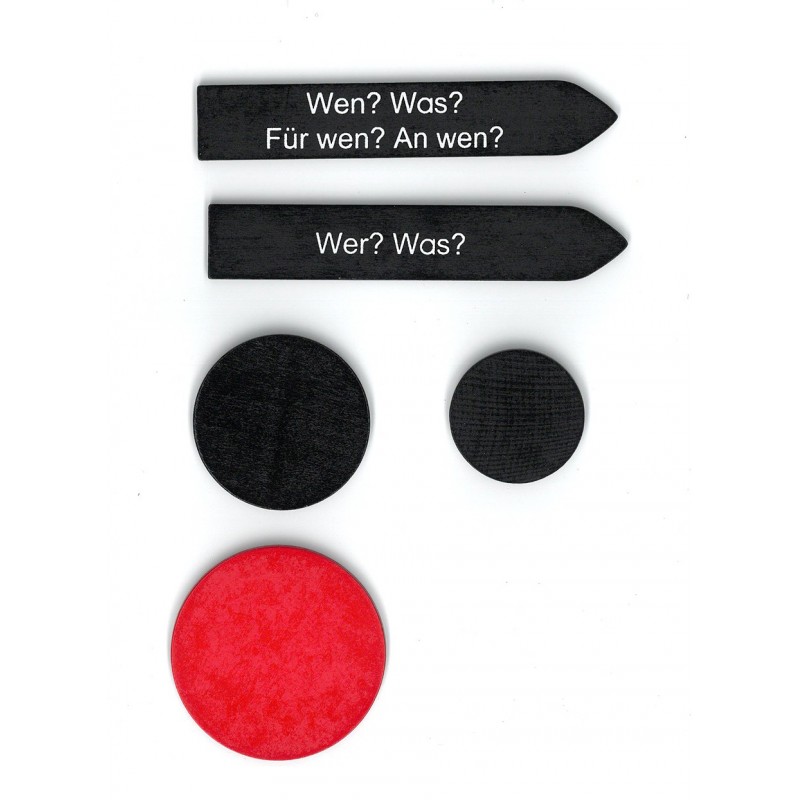 sentence analysis set -including one board and one box with insets - German version sentence analysis set -including one board and one box with insets - German version