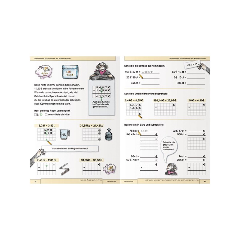 Ich kann schriftlich subtrahieren Ich kann schriftlich subtrahieren