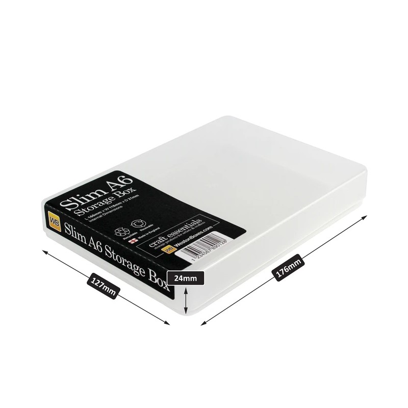 Transparent plastic box A6 flat