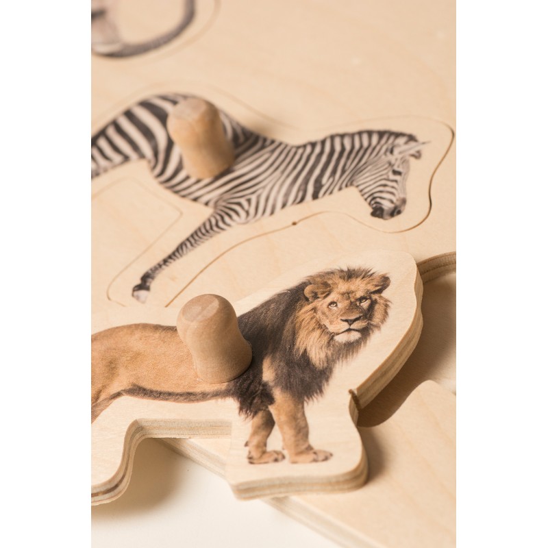 Toddler Puzzle: 5 Wild Animals