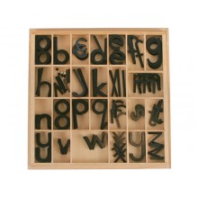bewegliches Alphabet, Kleinbuchstaben, zum Erstschreiben, 3 cm - verschiedene Farben