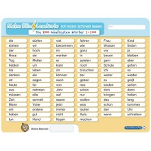 Meine Blitzlesekarte Die 200 häufigsten Wörter