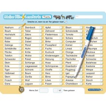 My flash reading card with animals, fruits and vegetables