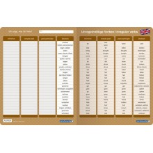 copy of irregular verbs - folding card + pen