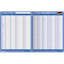 copy of I practice irregular verbs - folding card + pen