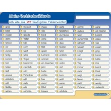 Meine Rechtschreibekarte - Ich übe die 100 häufigsten Fehlerwörter - ohne Stift