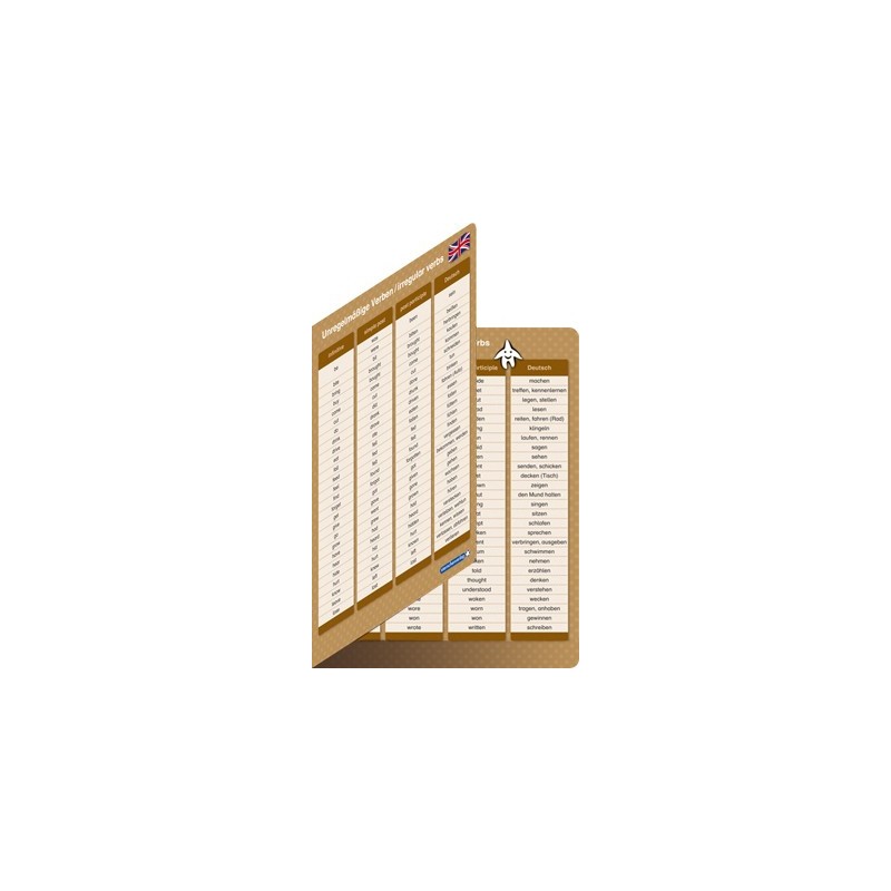 copy of irregular verbs - folding card + pen copy of irregular verbs - folding card + pen