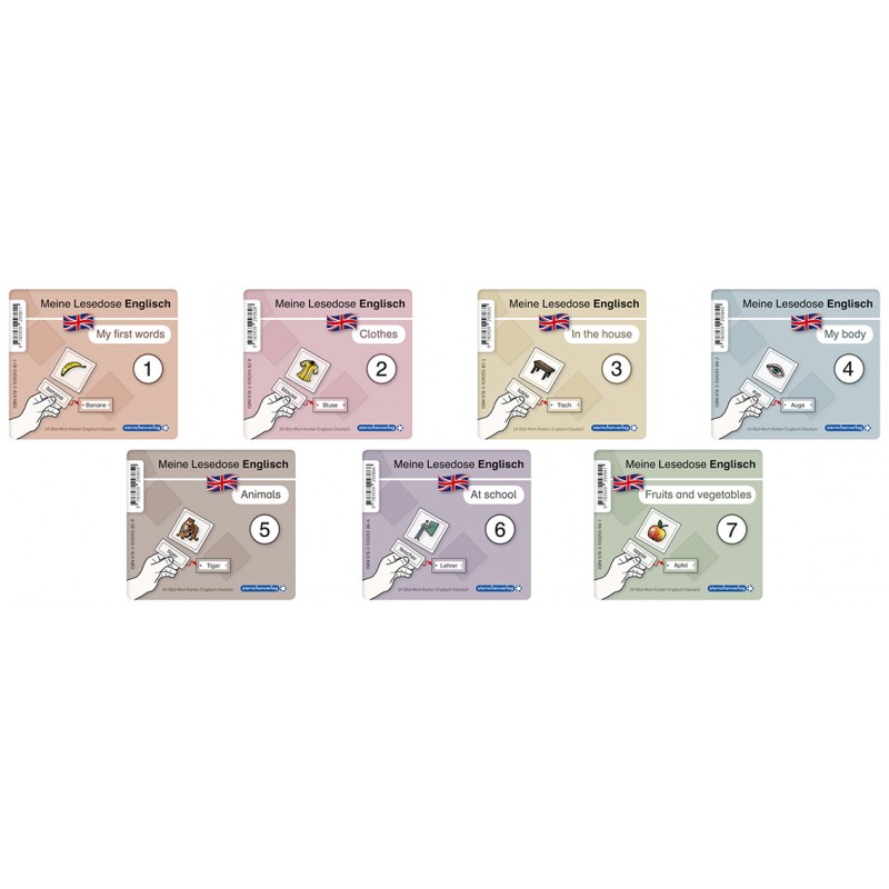 Meine Lesedose Englisch 1 bis 7 - komplette Sammlung mit 7 Dosen-VK Meine Lesedose Englisch 1 bis 7 - komplette Sammlung mit 7 Dosen-VK