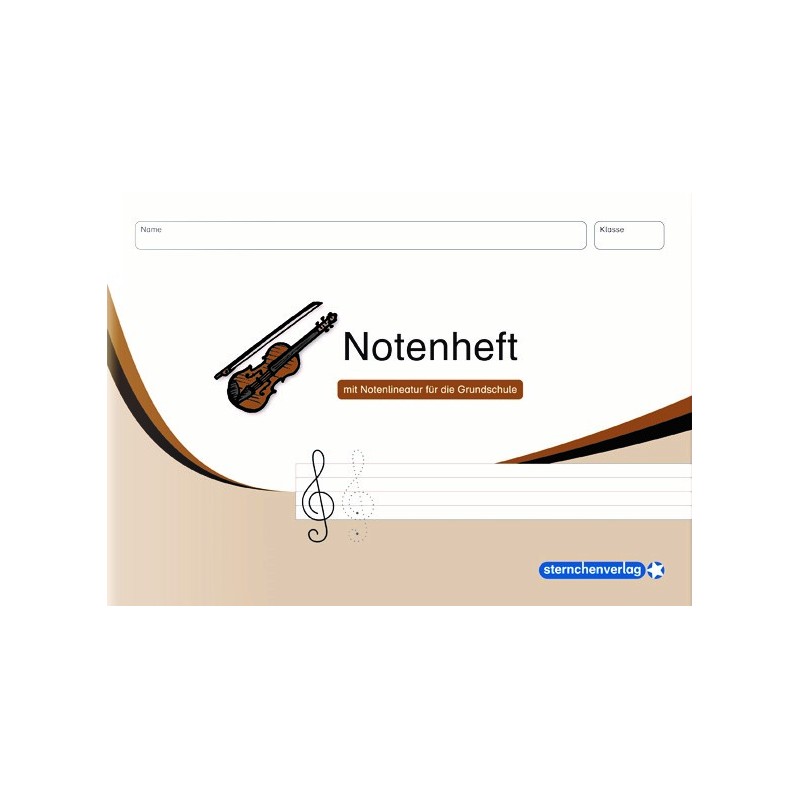 Notebook - With staff lines for elementary school