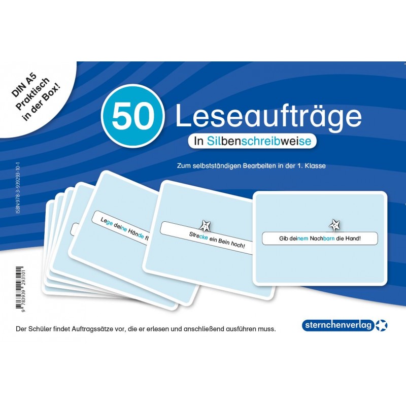 50 Leseaufträge in der Box in Silbenschreibweise 50 Leseaufträge in der Box in Silbenschreibweise