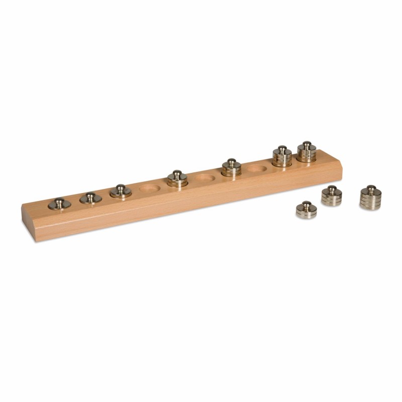 10 Weights In Wooden Storage Block 