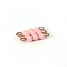 Perlenquadrat von 3, rosa: Lose Perlen (Glas)
